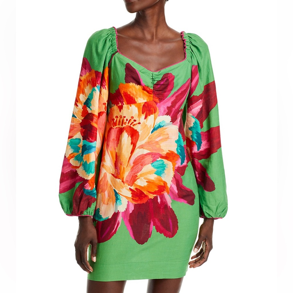 Farm Rio FARM Rio Tropicart Linen Mini Dress - Picture 2 of 12